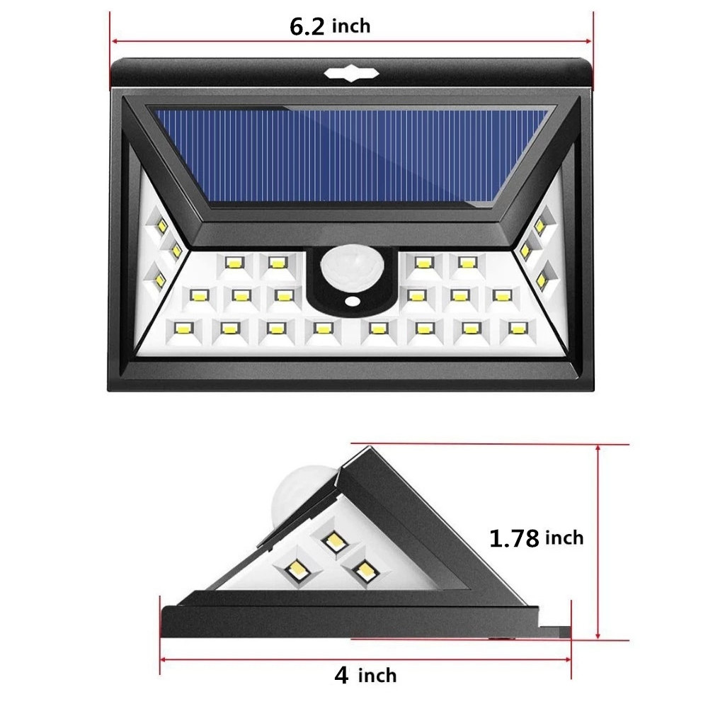 night garden solar wall light with motion waterproof outdoor led light with solar panel