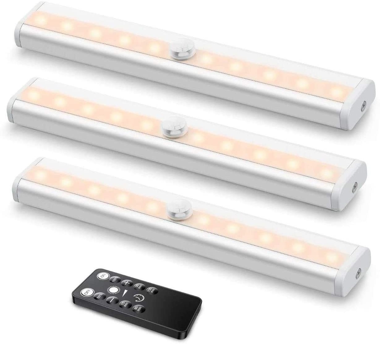 Battery Powered Wireless Kitchen Rechargeable Closet Linear Lamp LED Motion Sensor Lighting