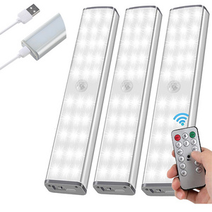 30 LED Rechargeable PIR Motion Sensor  Wireless  Under Cabinet Closet Counter Shelf Light with Remote Control