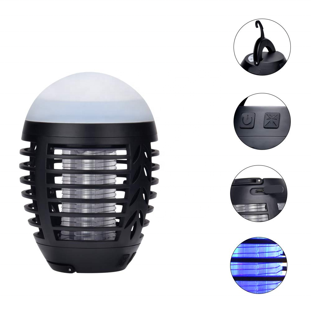 factory selling CE FCC RoHS electronic rechargeable Portable Mosquito zapper Killer Trap Lamp Outdoor Led Night Light