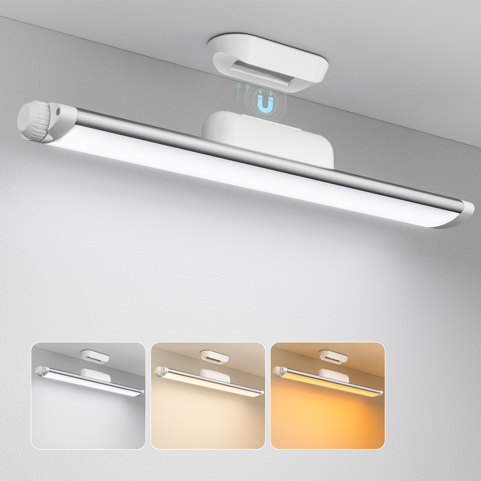 60led Magnetic Cabinet Light, Wireless Dimmable Touch Light Bar for cabinet or reading