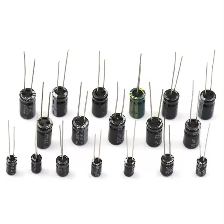 Direct insertion aluminum electrolytic capacitor element 0.1uf/1UF/10UF/100uf/47uf/220uf/33uf25v50v