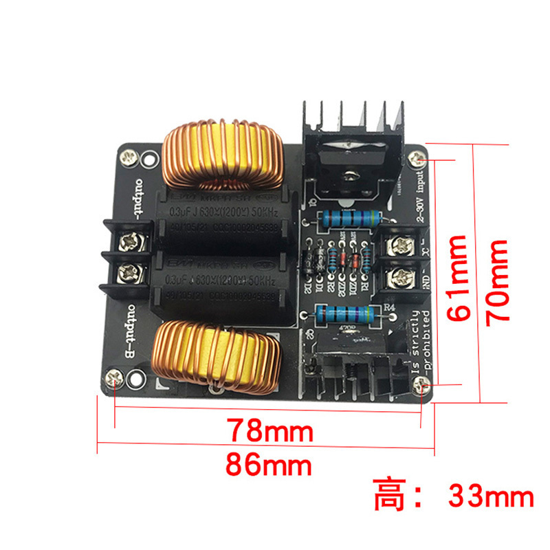 ZVS Tesla Coil Power No tap ZVS Tesla Coil Power High Voltage Generator driver board DC12-30V