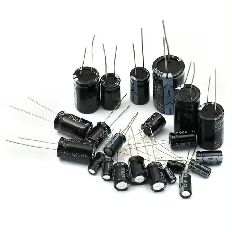 Direct insertion aluminum electrolytic capacitor element 0.1uf/1UF/10UF/100uf/47uf/220uf/33uf25v50v