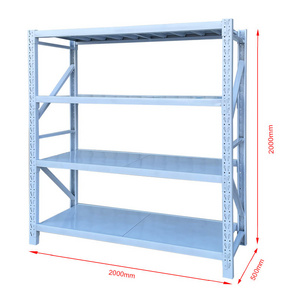 High Level Adjustable Boltless Garage Metal Shelf Storage Bin In Warehouse Light Iron Rack