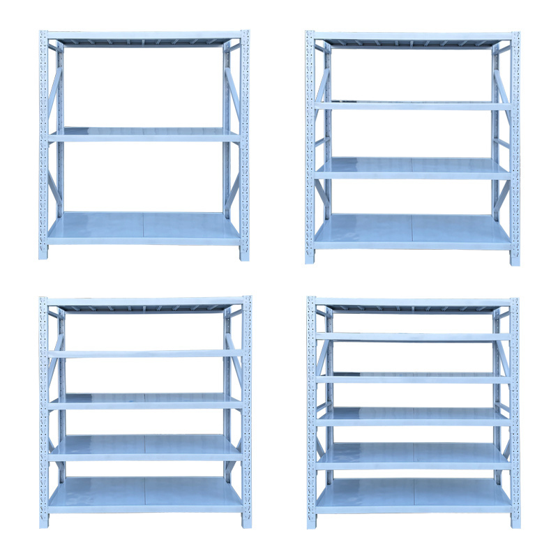 100KG 3 Layers White Custom Boltless Warehouse Dividers Shelf System Storage Shelves Rack