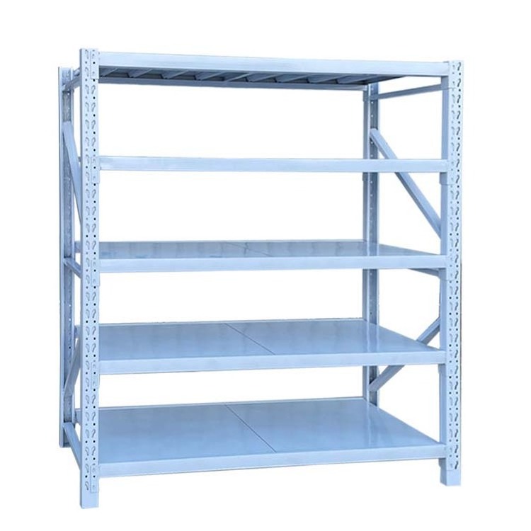 100KG 3 Layers White Custom Boltless Warehouse Dividers Shelf System Storage Shelves Rack