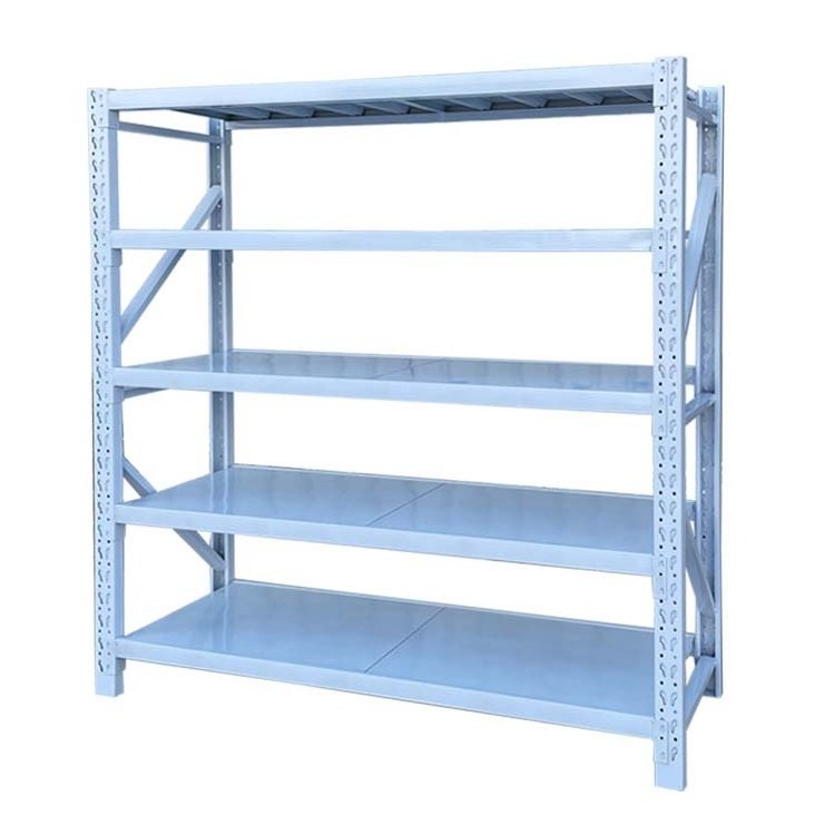 100KG 3 Layers White Custom Boltless Warehouse Dividers Shelf System Storage Shelves Rack