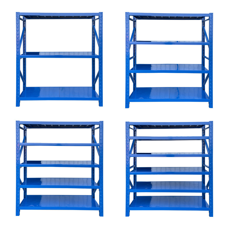 100KG Multi-Layers Blue Steel Racking Garage Boltless Warehouse Stocking Tall Shelf