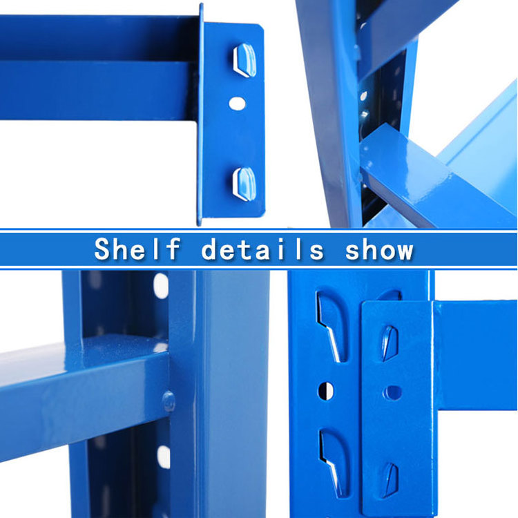 200KG Blue 5 Layers Boltless Adjustable Design Warehouse Industrial Storage Racks Shelving Units