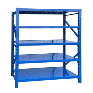 200KG Blue 5 Layers Boltless Adjustable Design Warehouse Industrial Storage Racks Shelving Units