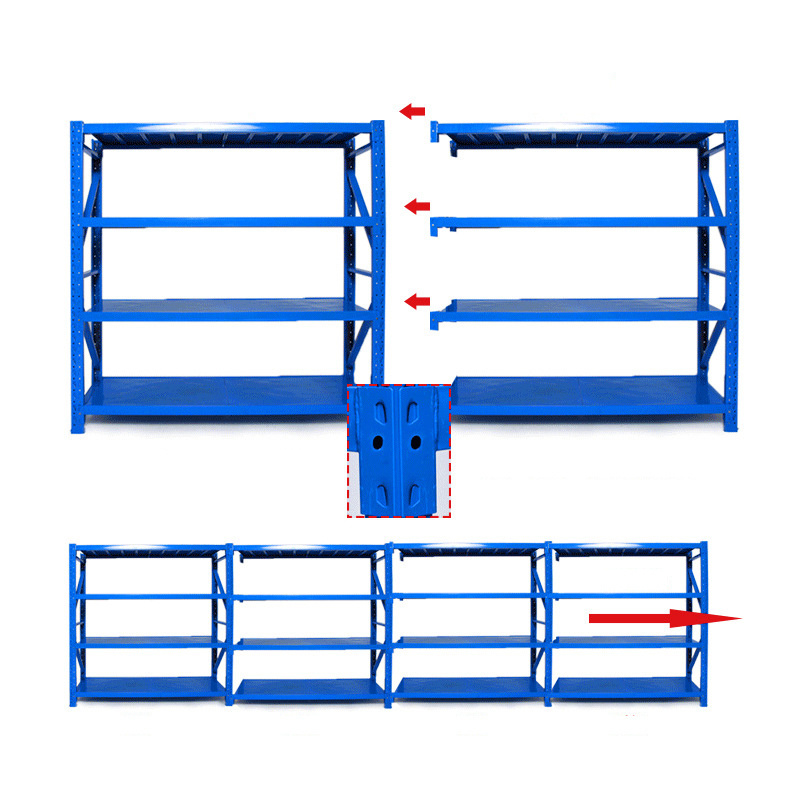 Warehouse Metal Garage Boltless Industrial Shelves Commercial Shelf Inventory Storage Racks Units