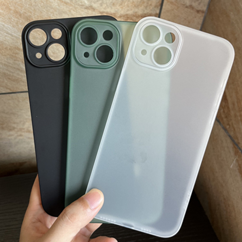 Solid colors slim 0.35MM Matte PP Mobile Phone case Unique bulk For iPhone 15 pro max 14 13 12 11xs xr 7 thin case