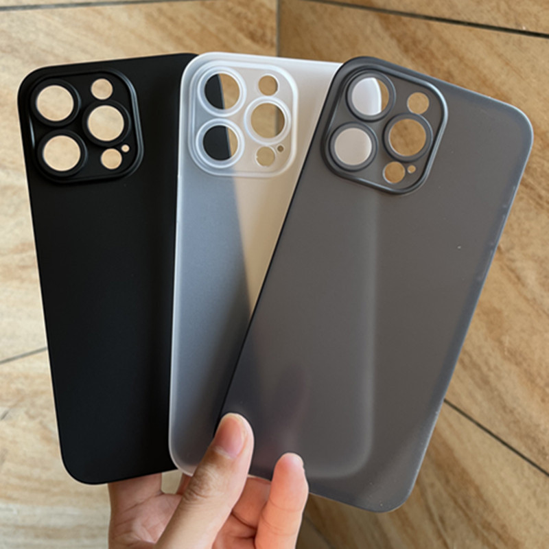 Solid colors slim 0.35MM Matte PP Mobile Phone case Unique bulk For iPhone 15 pro max 14 13 12 11xs xr 7 thin case