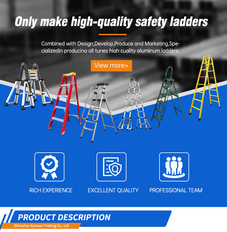 Industrial Aluminum Ladder Platform Folding Telescopic Ladder Multi ...