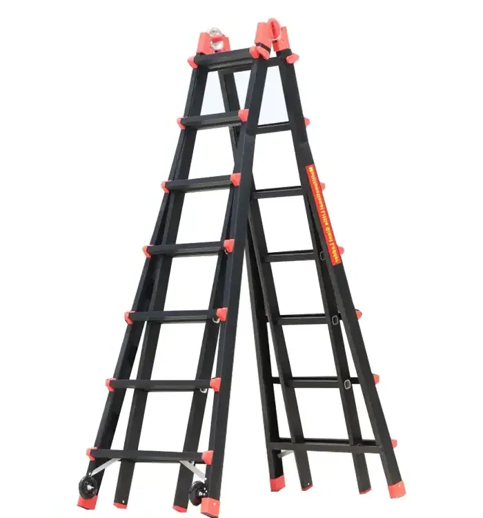 Industrial Aluminum Ladder Platform Folding Telescopic Ladder Multi-Position Ladder