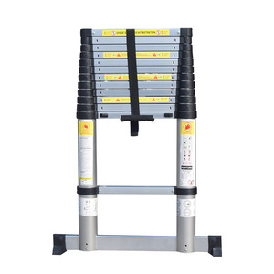 Single elevator 3.8m industrial telescopic ladder household aluminum ladder compact folding ladder