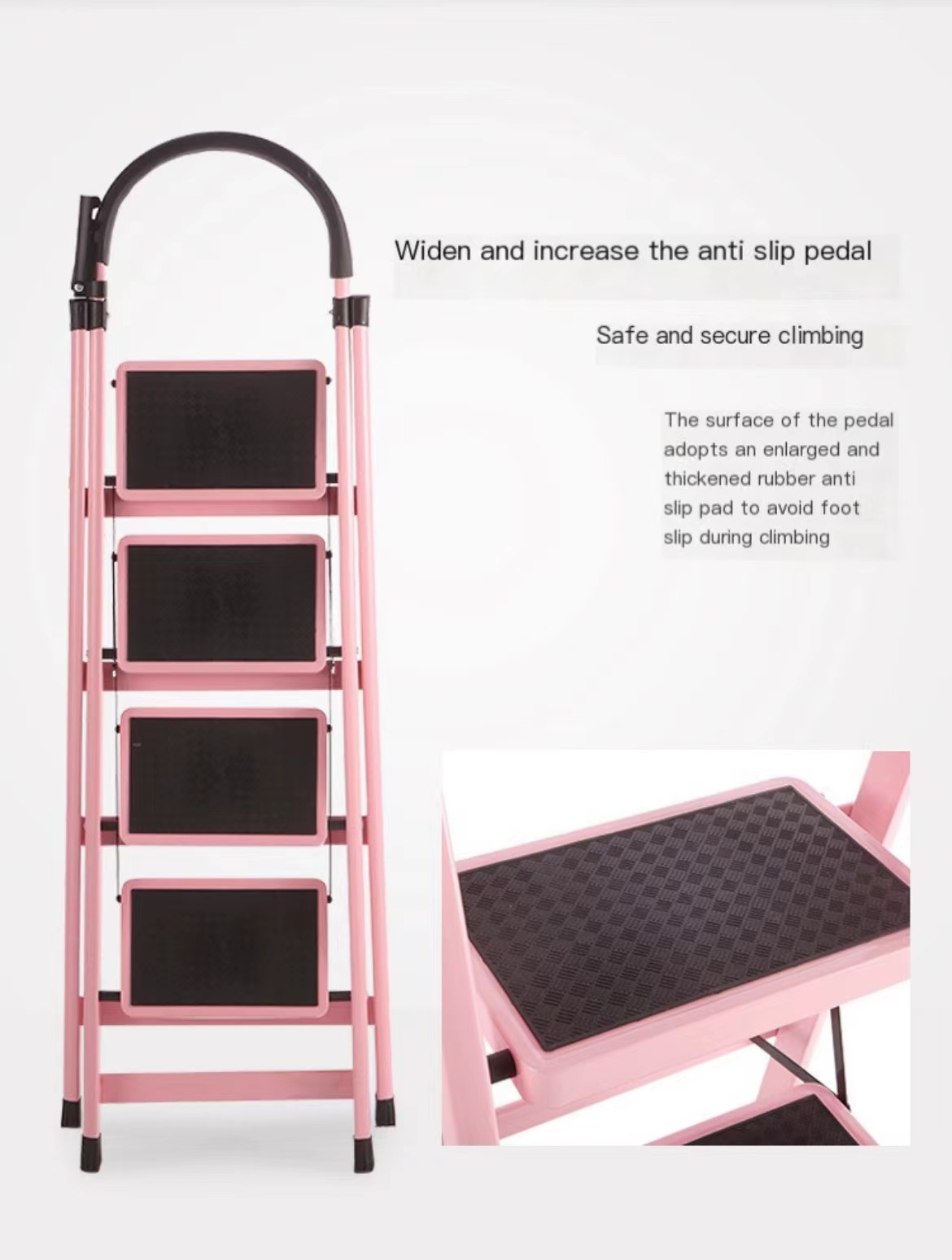 Custom household hardware tools folding ladder thickened 4 5 6 step herringbone ladder rack