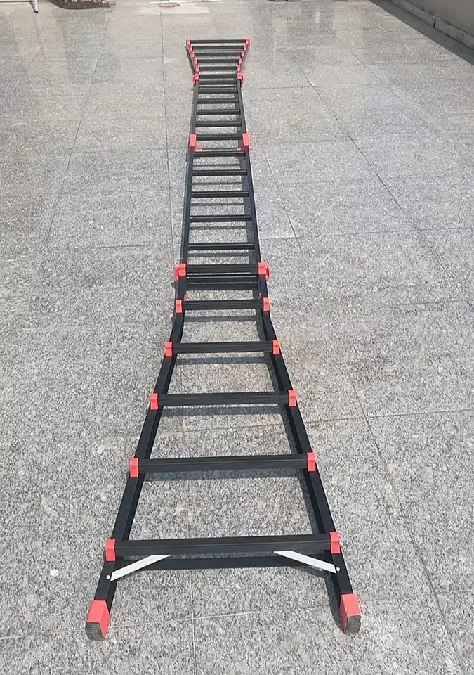 Industrial Aluminum Ladder Platform Folding Telescopic Ladder Multi-Position Ladder