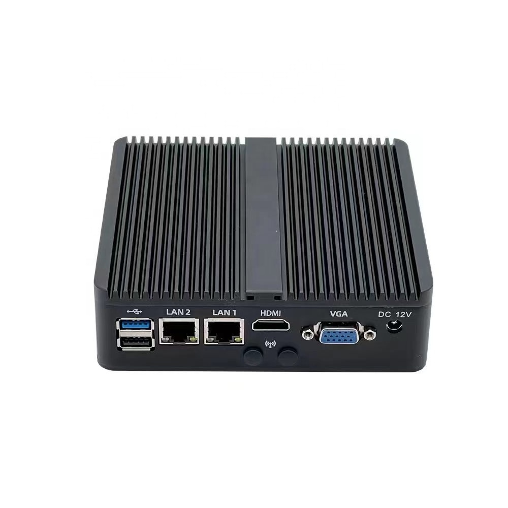 Cheap Fanless PC Intel Celeron N2840 4 cores 2.0G Router Dual Gigabit LAN Dual RS-232 Firewall Industrial Mini PC