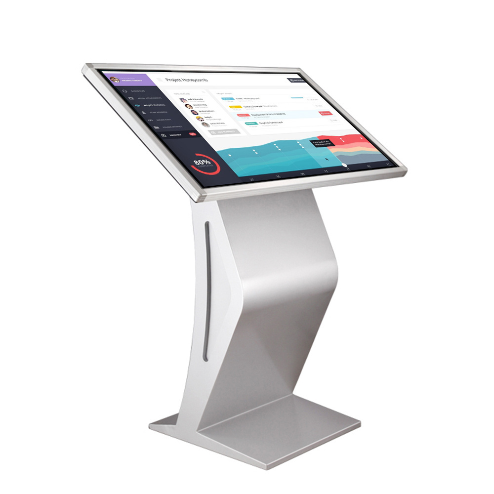 42 inch stand floor touch screen kiosk all in one computer digital totem advertising touch screen