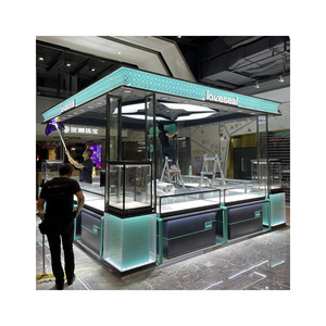 Luxury Perfume Jeweller'S Store Glass Display Showcase Jewellery Display Cabinet Counter Jewelry Kiosks Design For Mall