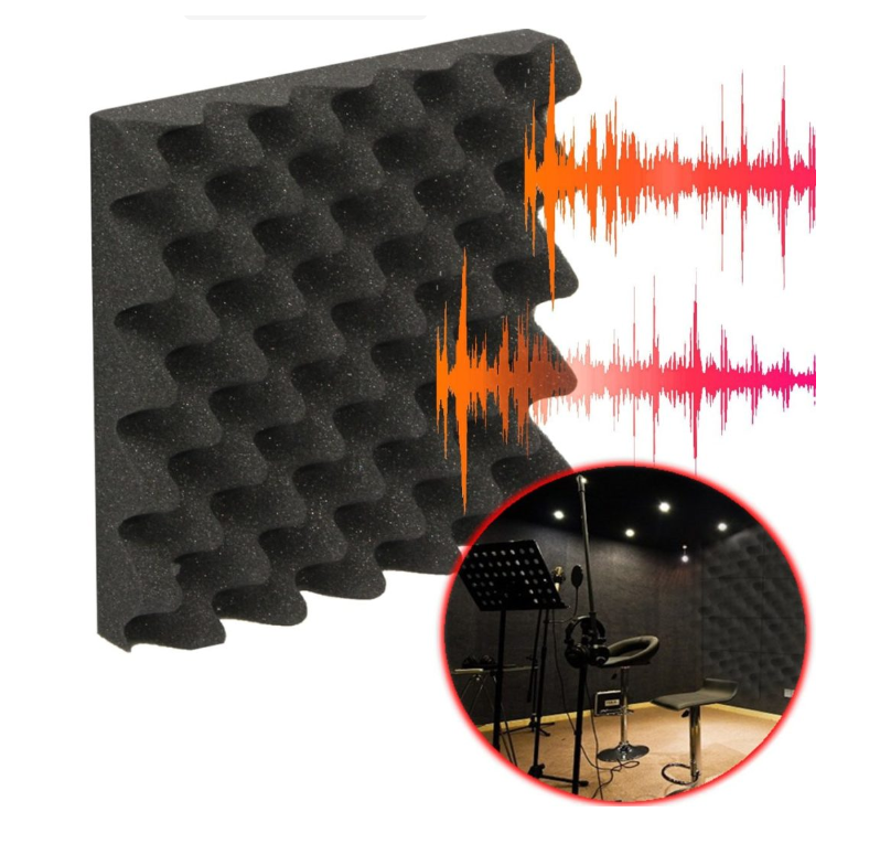 Custom fireproof polyurethane acoustic foam selfadhesive acoustic foam roll for Office Soundproof studio Foam Soundproof