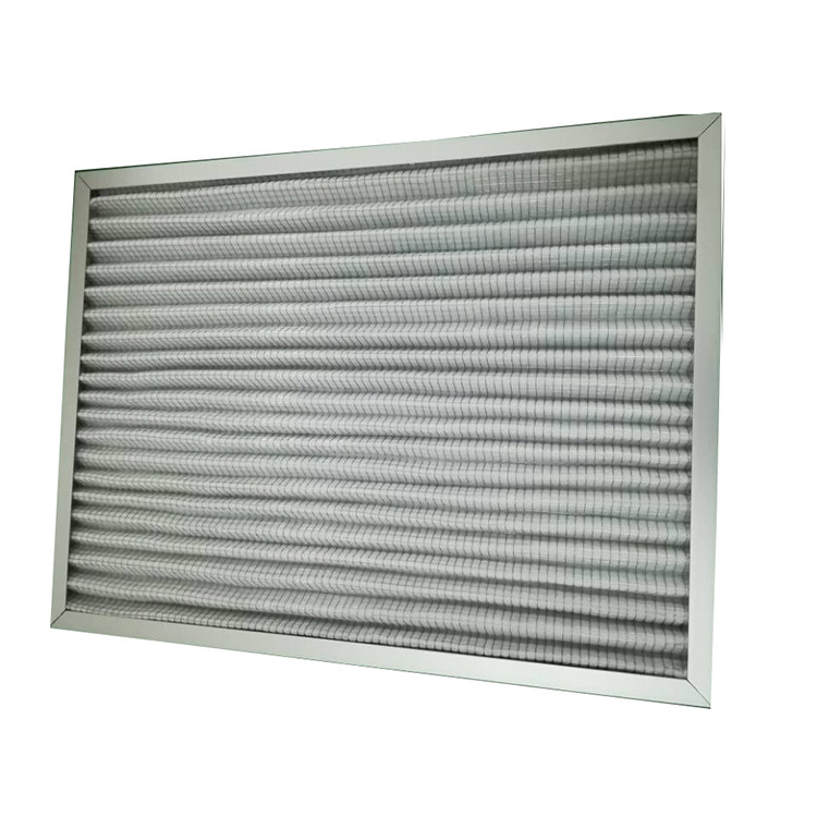 Customized High quality paper frame pleated G2 G3 G4 air filter Polyester Fiber Panel Pre Filter