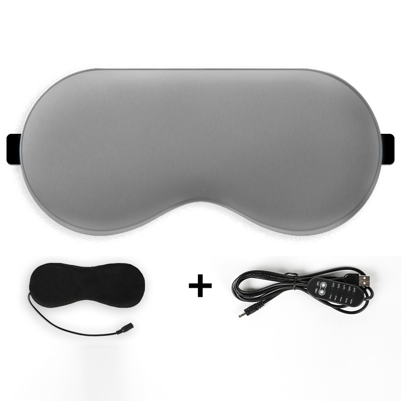 USB Rechargeable Hot Compress Sleeping Eye Mask, Electric Soft Hot Heating Warm Eye Mask