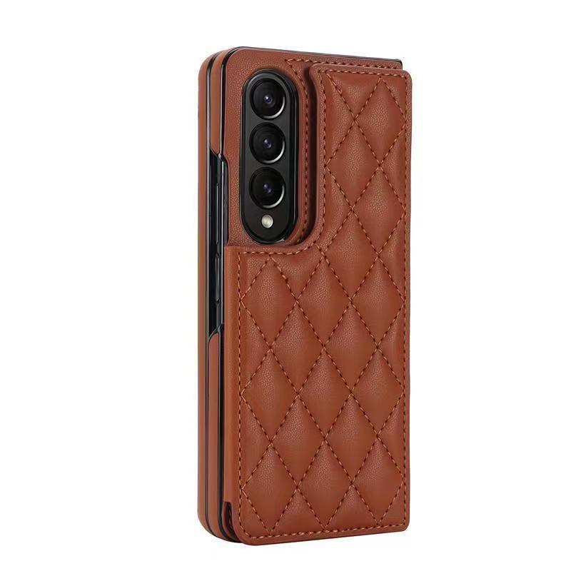 Shockproof Folding Wallet Leather For Samsung Z Fold 5  Plaid Phone Case Cover For Samsung Galaxy Z Fold 4 Folding Screen case