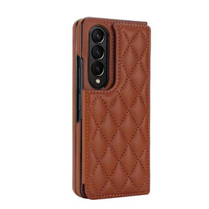 Shockproof Folding Wallet Leather For Samsung Z Fold 5  Plaid Phone Case Cover For Samsung Galaxy Z Fold 4 Folding Screen case