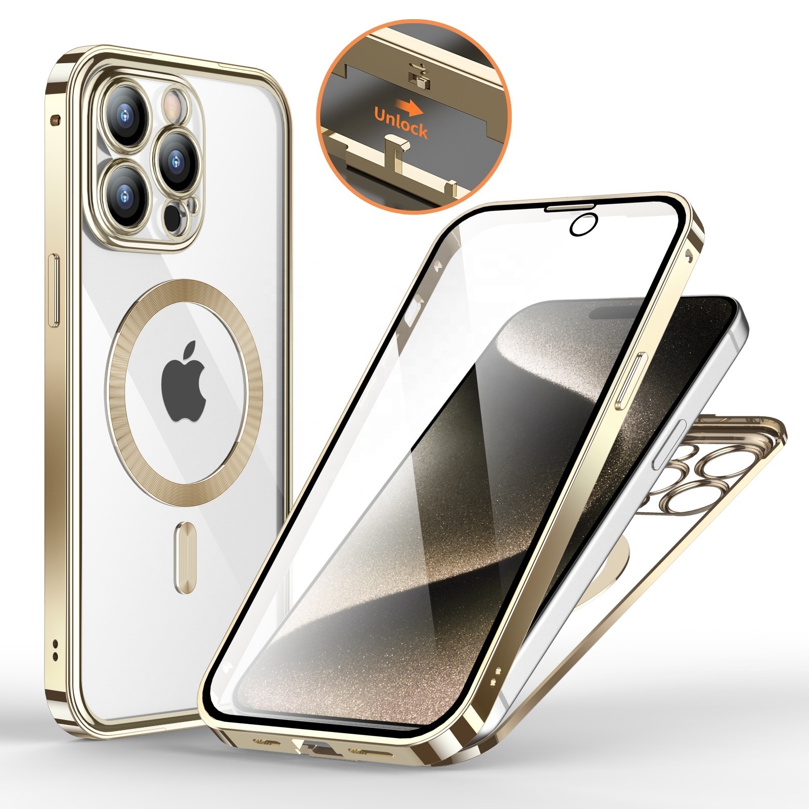 Anti Peeping Magnetic Double Sided Glass Protector  Phone Case For iPhone 11 Pro Max 12 13 14 15 X XS XR MAX Back Cover