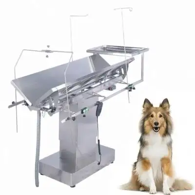 Veterinary clinic equipment stainless steel V-type surgical operation table veterinary exam table