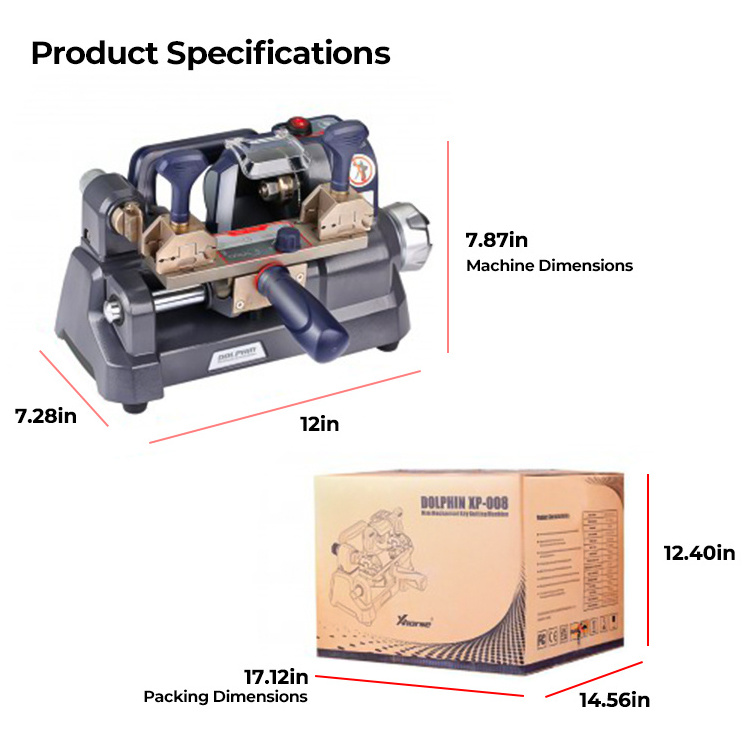 New Arrival Xhorse Condor XP008 Dolphin Automatic Key Locksmith XP-008 Cutting Machines Key Duplicating Making