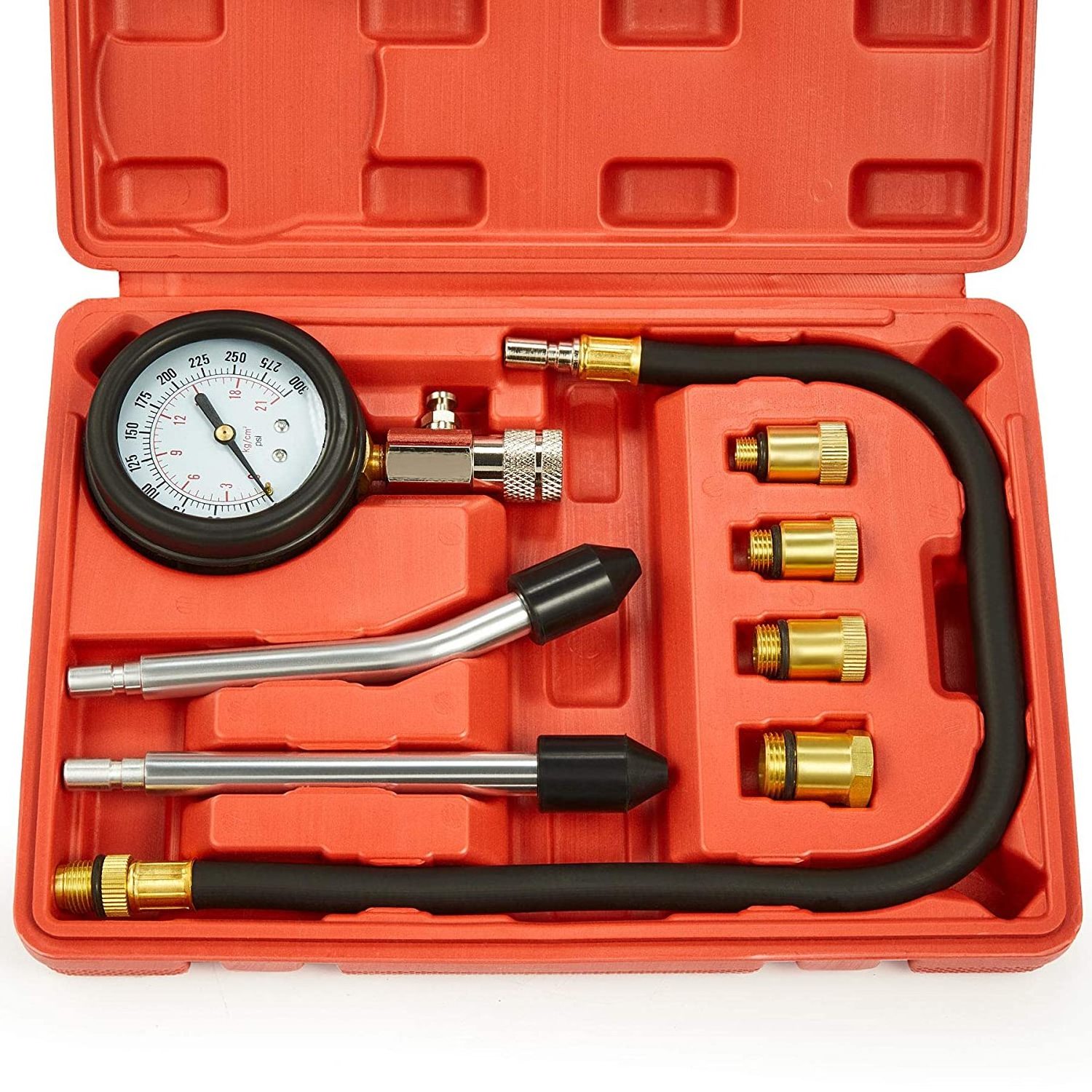 Professional Tester Test Kit  0-300PSI Cylinder Compression Gasoline Engine Set Automotive Tool Gauge for Car & Truck