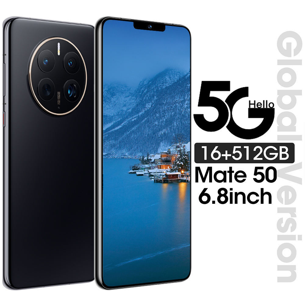 2022 Latest Mate50 Pro Mate50 16gb+512GB Celular 6.8 inch AMOLED screen Android 13.0 smartphone fingerprint unlock phone