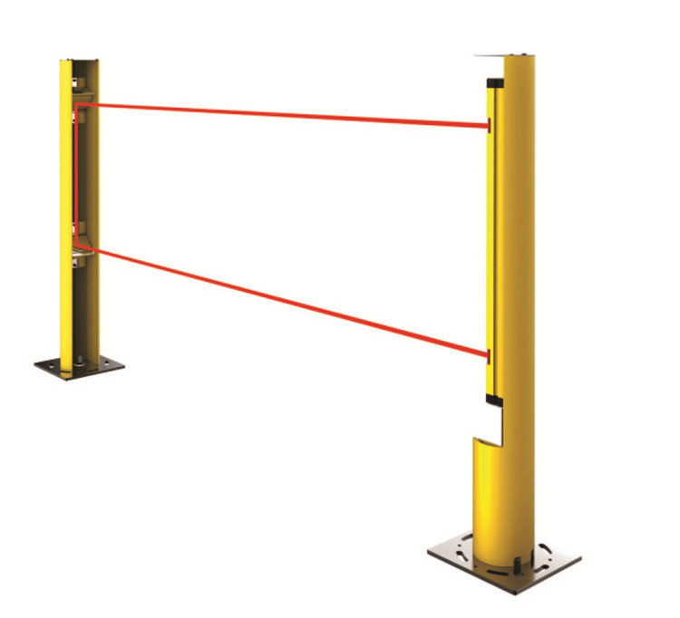 Ultra-long-range Safety Light Curtain for No-Blind Area Protection 100mm optical axis spacing, 50m working distance