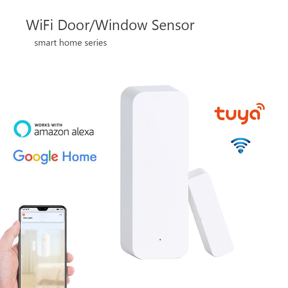 Tuya WiFi Door Sensor Smart Remote Control Open Closed Detector for Smartlife APP Wifi Window Sensor Work with Alexa Google Home