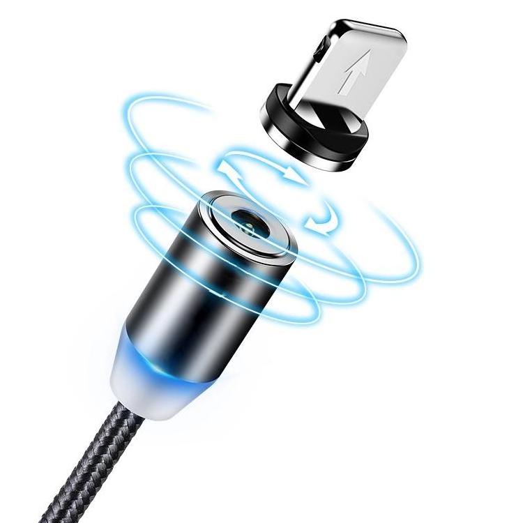 High Speed LED Light Data Sync Mobile Phone Charger 3 In 1 Usb Magnetic Android Charging Cable