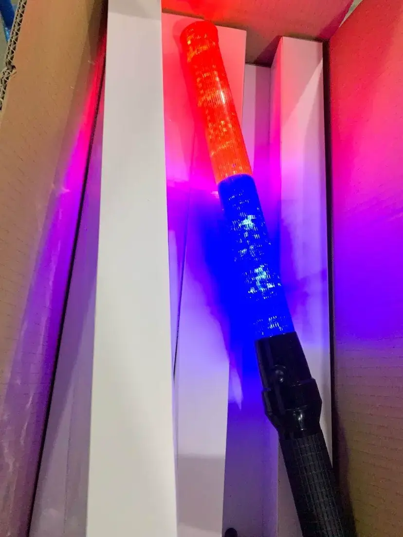 Safety Control Traffic Wand Flashing Lighted Stick Traffic control 54cm Rechargeable Aircraft Marshalling Led baton