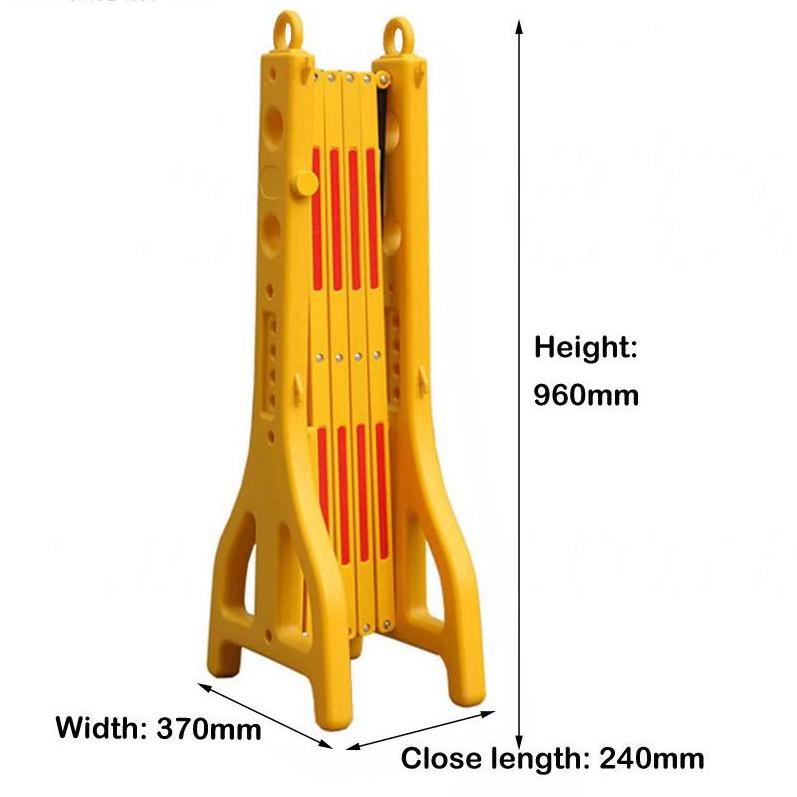 Traffic Safety Plastic Expanding Fence Retractable Telescopic Barrier Crowd Control Folding Fiberglass Insulated Road Barricades