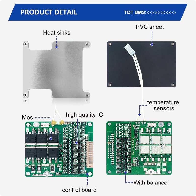 TDT bms lithium ion battery 36v 15a 20a 25a 30a 35a 40a 60a 80a battery protection board bms li-ion 15a bms 36v 10s