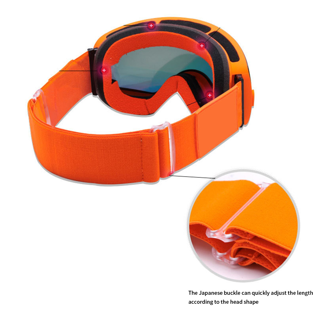 Colorful Lens Snowboard Goggles for Skiing High quality Frameless ski Goggles with adjustable strap