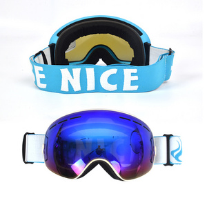 In stock Professional snow eyewear manufacturers fashion high impact PC lens ski Goggles And Strap