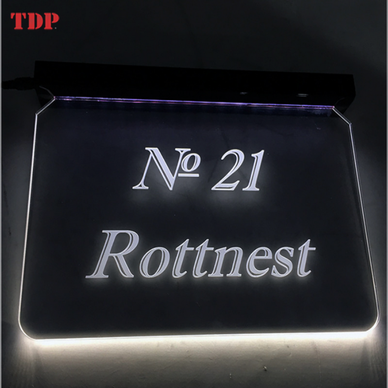 Wholesale Custom Acrylic Led Edge Lit Sign with Advertising Business Logo