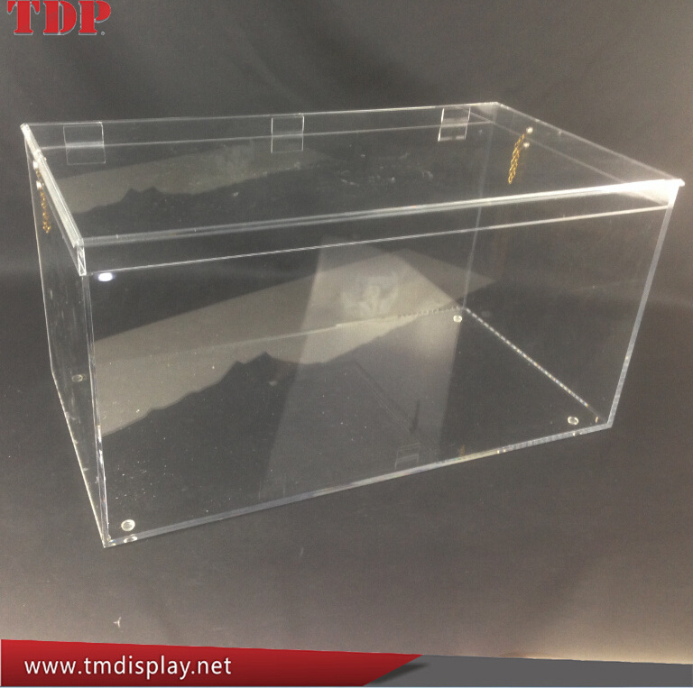 large decorative wholesale clear acrylic storage trunk household storage box with lid