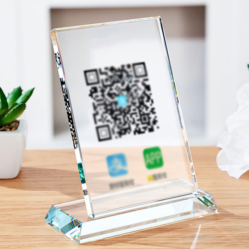 Factory Wholesale Customized Commercial Social Media Sign Facebook Ins Plaque Acrylic Desktop Display Stand