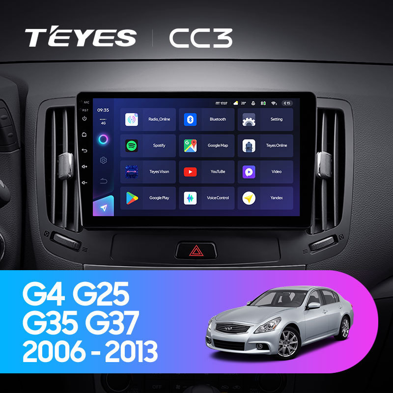 TEYES CC3 For Infiniti G4 G25 G35 G37 Car dvd player Radio Multimedia Player GPS Navigation included AHD 1080P rear camera