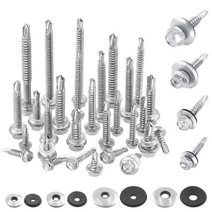 Custom 410 Stainless Steel Hex Washer Head Self Drilling Chipboard Screw Self Tapping Roofing Drywall Metal Screws