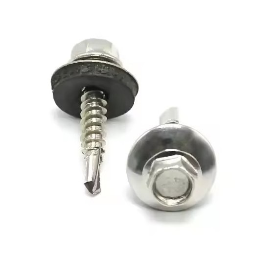 Custom Stainless Steel Hex Washer Head Self Drilling With Bonded Epdm Rubber Washers